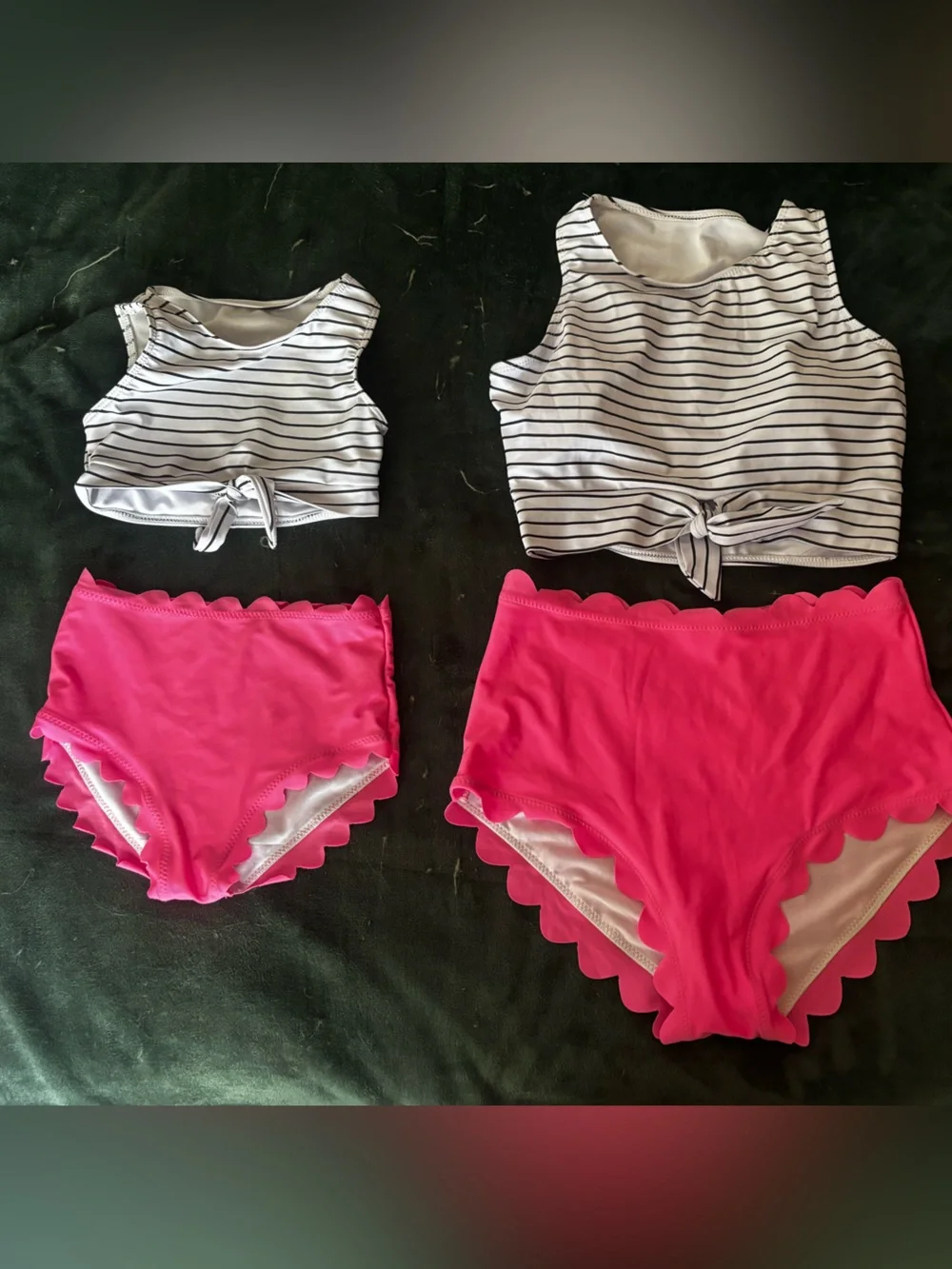 Mommy & Me Matching Pink Bikini Swimsuits Women M Girl 6T